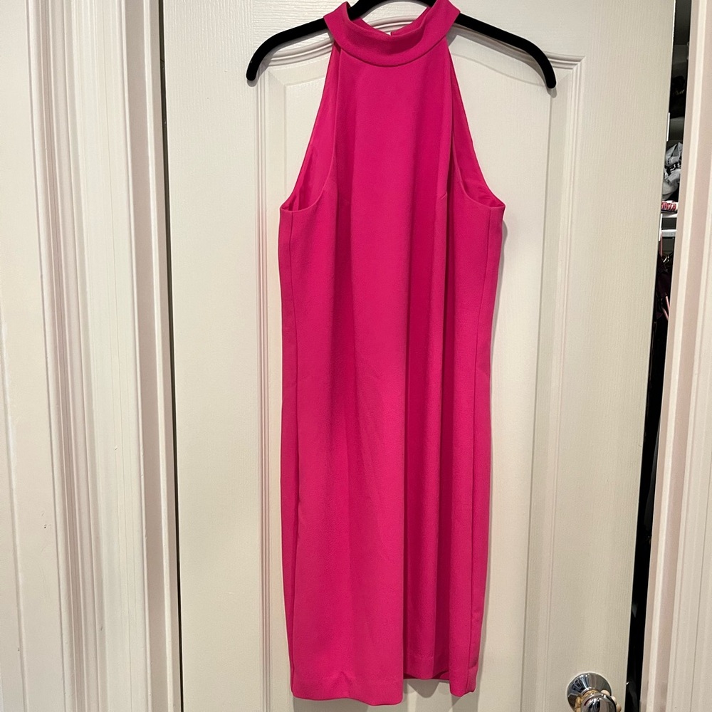 TRINA TURK pink halter dress - size 4